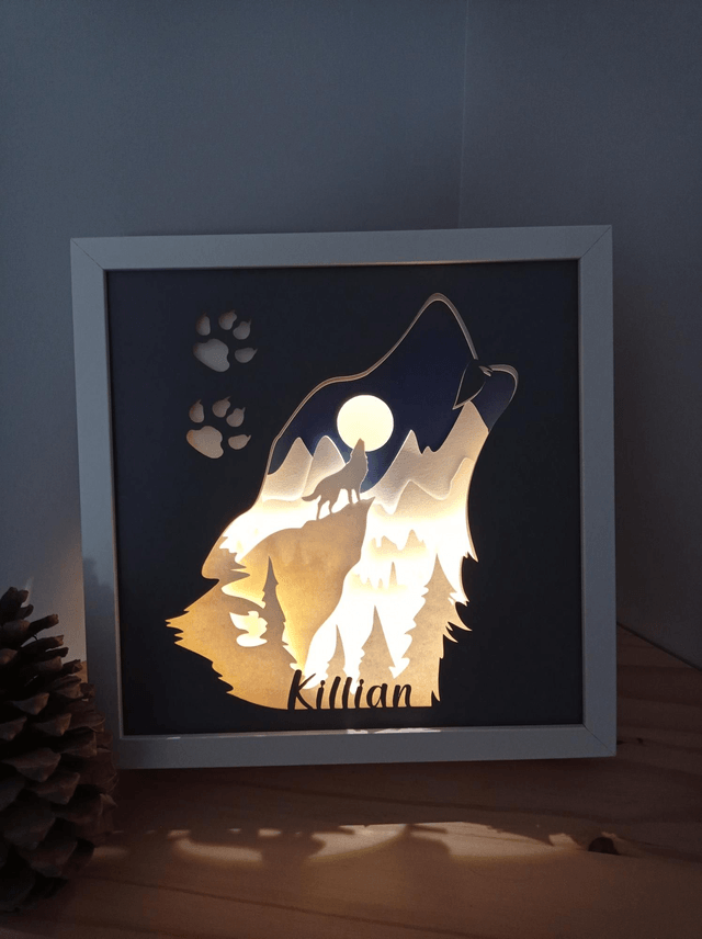 Boîte à lumière "Loup"