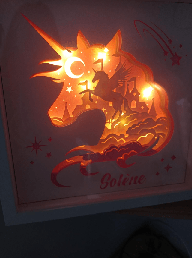 Boîte à lumière "Licorne"