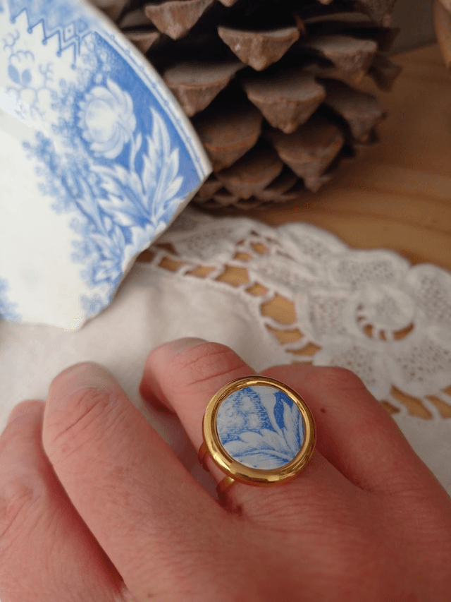 Bague doré à l'or fin "Jardinière"