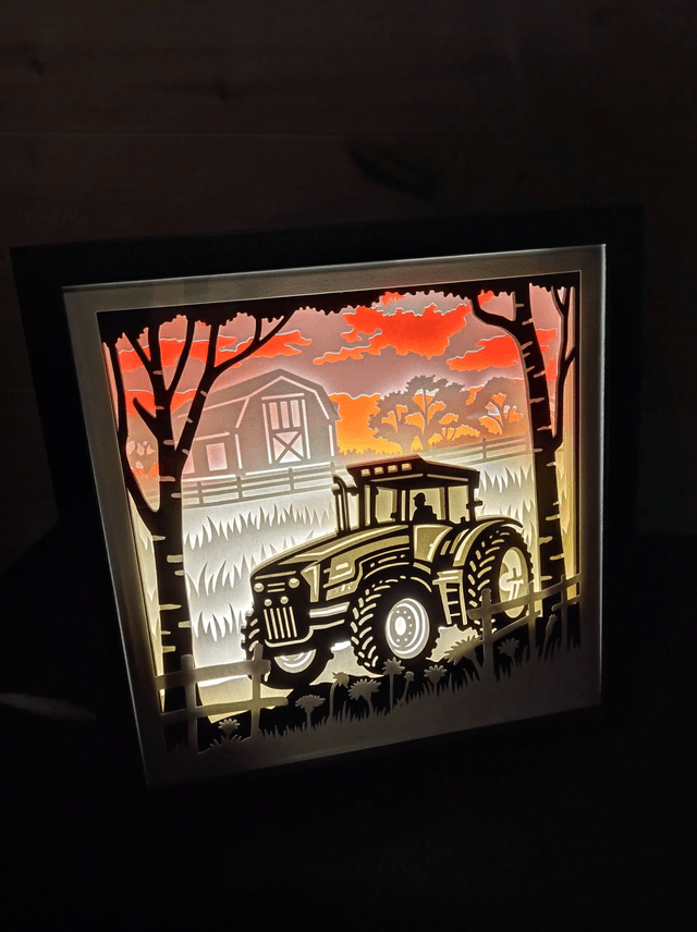 Boîte à lumière "Tracteur"