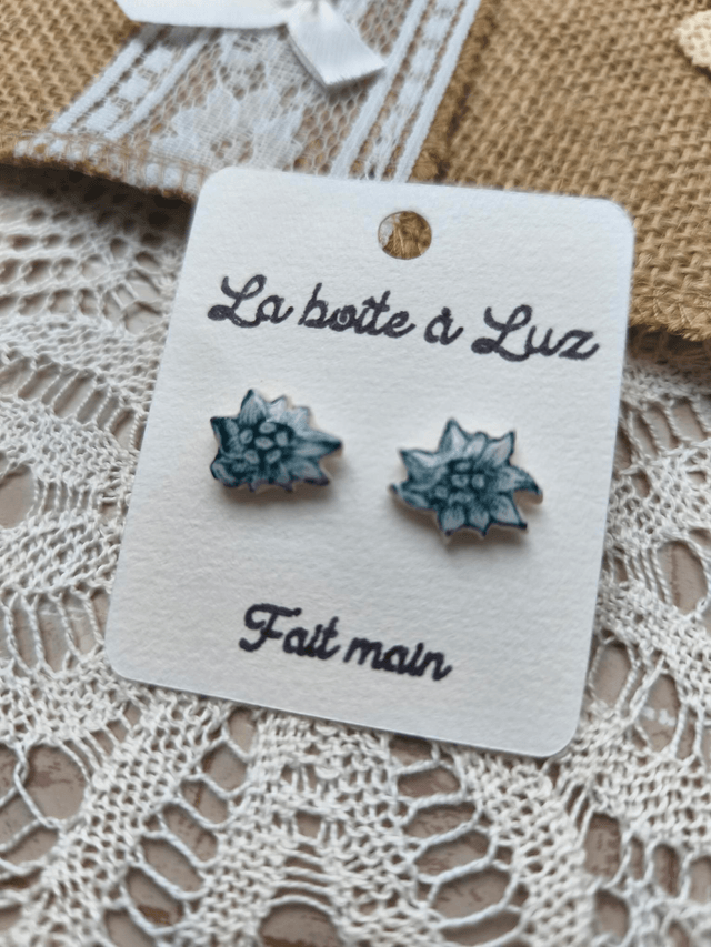 Puces d'oreilles "Edelweiss"