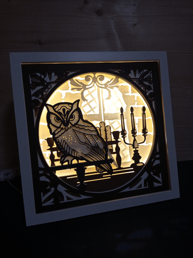 Boîte à lumière "Hibou Chouette"
