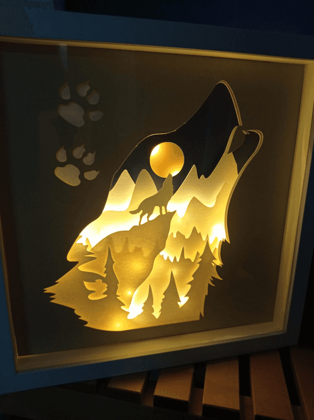 Boîte à lumière &quot;Loup&quot;