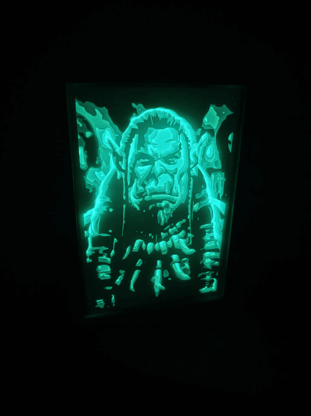 Boîte à lumière &quot;World of Warcraft - Durotan&quot;